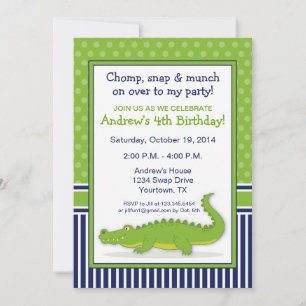 Invitation à la fête de l'alligator