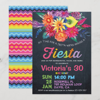 Invitation à la fête de l'anniversaire de Fiesta