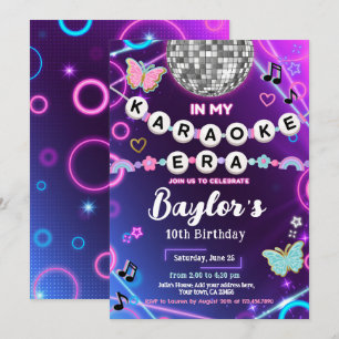 Invitation à la fête de mon ère de karaoké