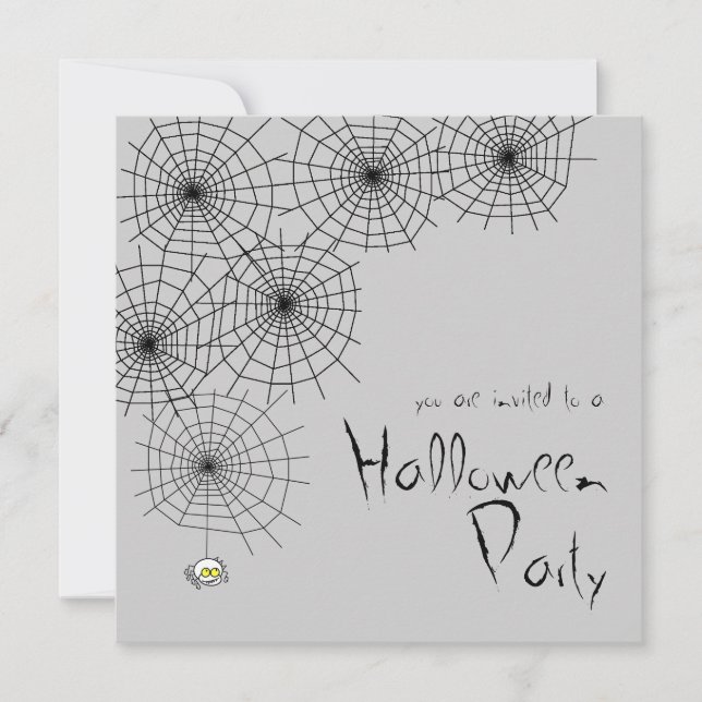 Invitation à la fête de Naughty Spider Halloween (Devant)