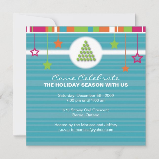 Invitation à la fête de Noël (Devant)