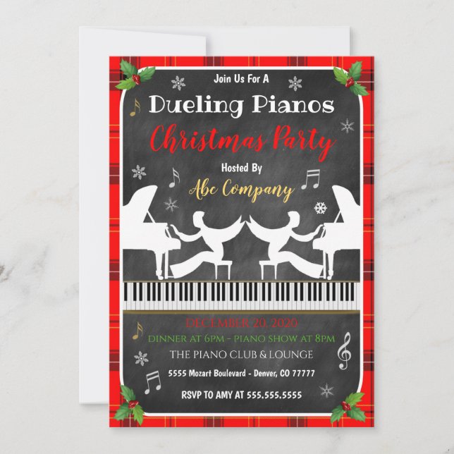 Invitation à la fête de Noël (Devant)