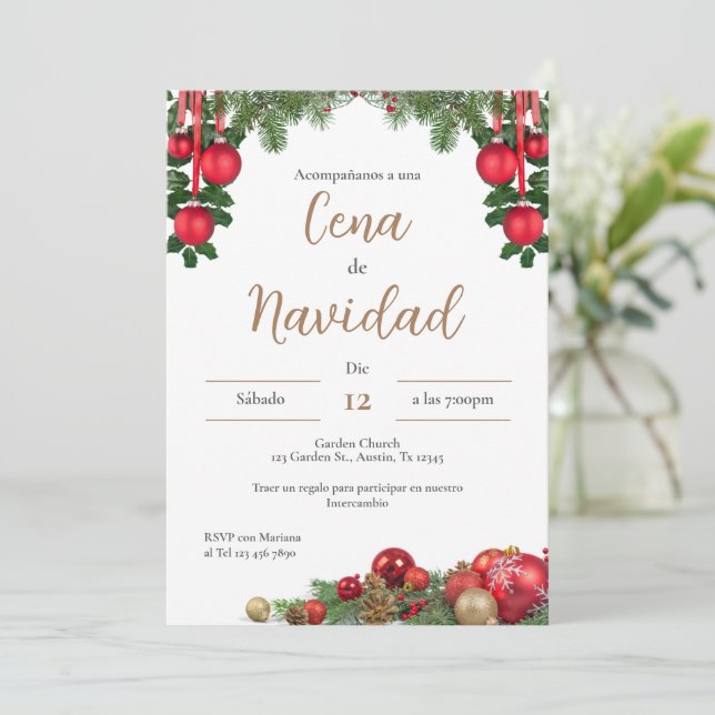 Invitation à la fête de Noël (Debout devant)