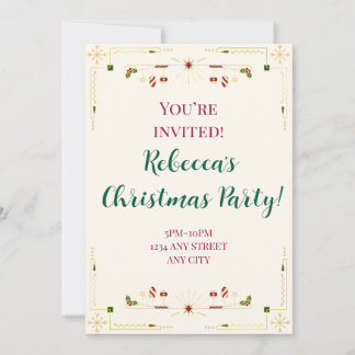 Invitation à la fête de Noël