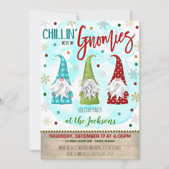 Invitation à la fête de Noël (Devant)