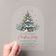 Invitation à la fête de Noël autour de l'arbre de