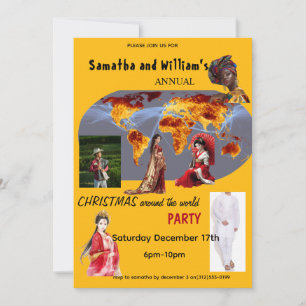 Invitation à la fête de Noël autour du monde