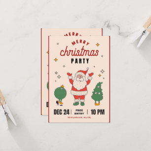 Invitation à la fête de Noël avec le Père Noël