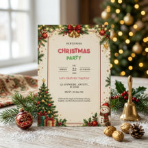 Invitation à la fête de Noël Célébration des Fêtes
