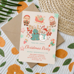 Invitation à la fête de Noël Cute Kawaii