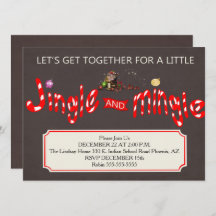Invitation à la fête de Noël de Jingle et Mingle