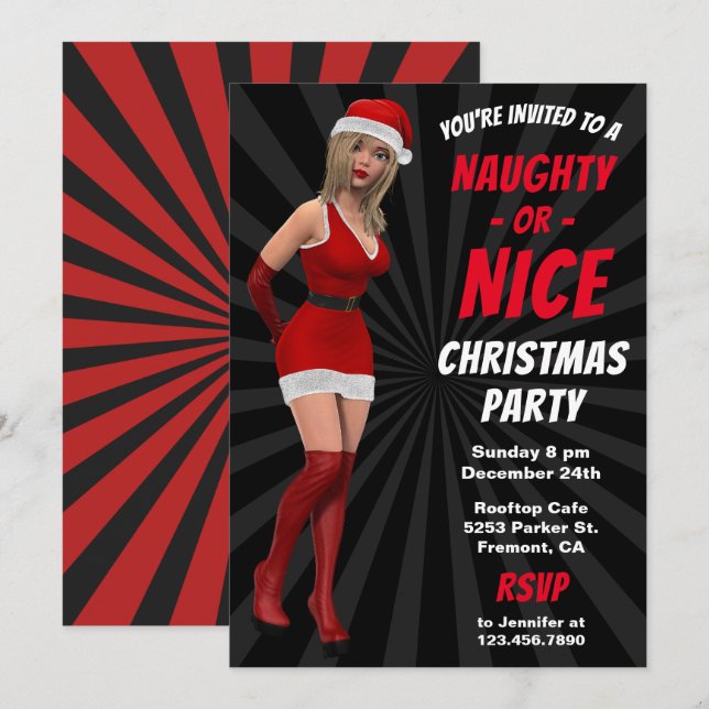 Invitation à la fête de Noël de la fille du Père N (Devant / Derrière)