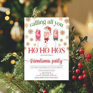 Invitation à la fête de Noël de la nuit Dames