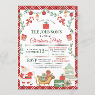 Invitation à la fête de Noël de Père Noël