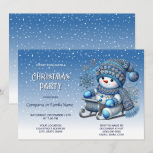 Invitation à la fête de Noël de Snowman
