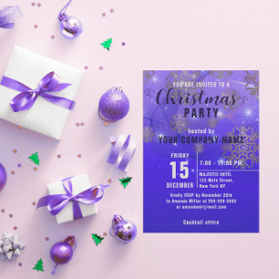 Invitation à la fête de Noël d'entreprise Blue Win