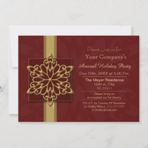 Invitation à la fête de Noël d'entreprise festive