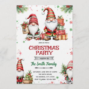 Invitation à la fête de Noël des gnomes