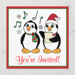 Invitation à la fête de Noël des pingouins