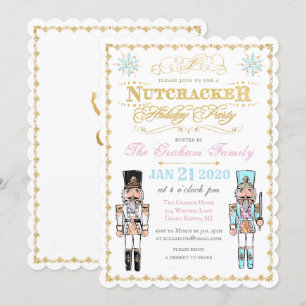 Invitation à la fête de Noël d'hiver Casse-Noisett