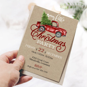 Invitation à la fête de Noël du camion rouge