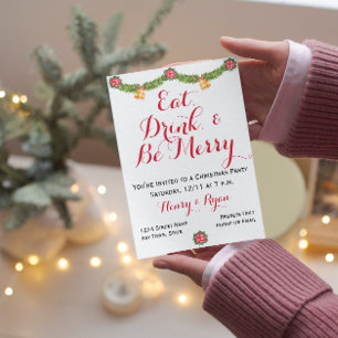 Invitation à la fête de Noël joyeuse