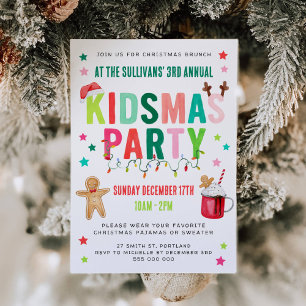 Invitation à la fête de Noël Kidsmas
