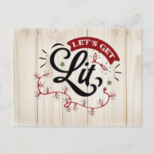 Invitation à la fête de Noël Let's Get Lit  