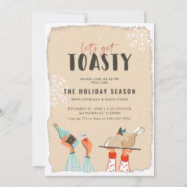 Invitation à la fête de Noël | Let's Get Toasty