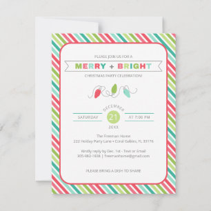 Invitation à la fête de Noël moderne et joyeuse