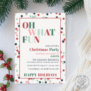 Invitation à la fête de Noël Oh Quel Plaisir