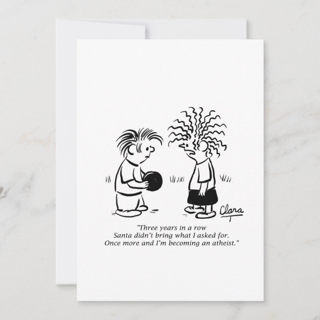 Invitation à la fête de Noël - Père Noël et enfant (Devant)