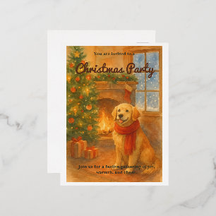Invitation à la fête de Noël · Scène de chien conf