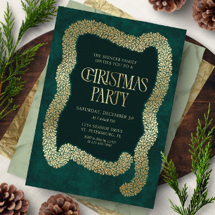 Invitation à la fête de Noël sous la guirlande d'a