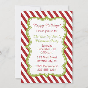 Invitation à la fête de Noël Sucre de canne