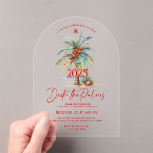 Invitation à la fête de Noël tropicale sous les pa