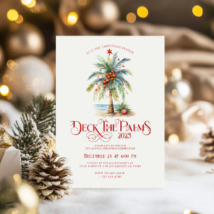 Invitation à la fête de Noël tropicale sous les pa