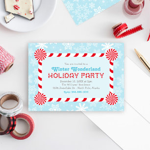Invitation à la fête de Noël Winter Wonderland