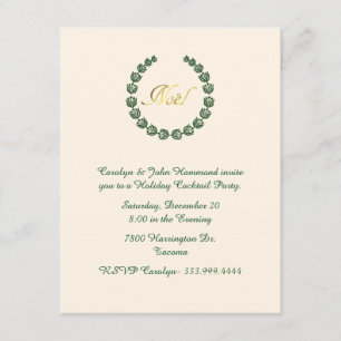 Invitation à la Fête de Noël Wreath