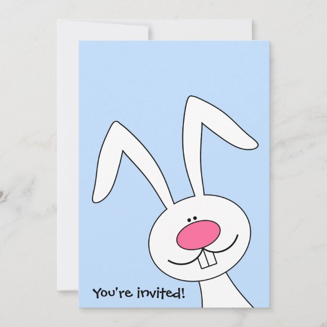 Invitation à la fête de Pâques Bunny (Devant)