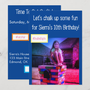 Invitation à la fête de peinture à la craie Crafty