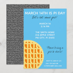 Invitation à la fête de Pi Day avec Chiffres Pi su
