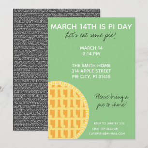 Invitation à la fête de Pi Day avec Chiffres Pi su