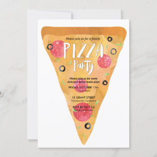 Invitation à la fête de Pizza