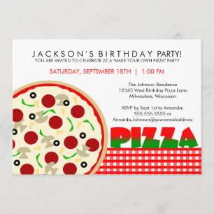 Invitation à la fête de Pizza