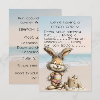 Invitation à la fête de plage d'un ami