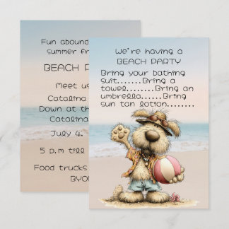 Invitation à la fête de plage d'un ami