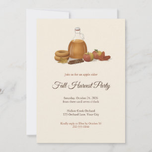 Invitation à la fête de récolte de cidre de pomme