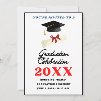 Invitation à la fête de remise des diplômes. invit
