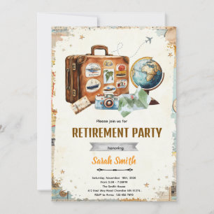 Invitation à la fête de retraite de voyage